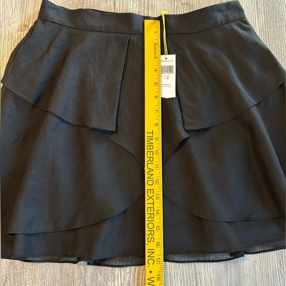 NEW BCBGENERATION BLACK TIERED FLIRTY SOFTGIRL TWEE MINI BALLETCORE SKIRT Sz 10. - Picture 12 of 13